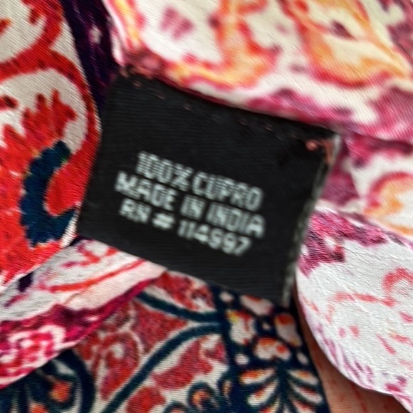 Tolani Anthropologie Paisley Handkerchief Hem Asymmetrical Midi Slip Dress - M - Picture 11 of 13